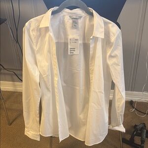 H&M White Button Down Shirt for Women
